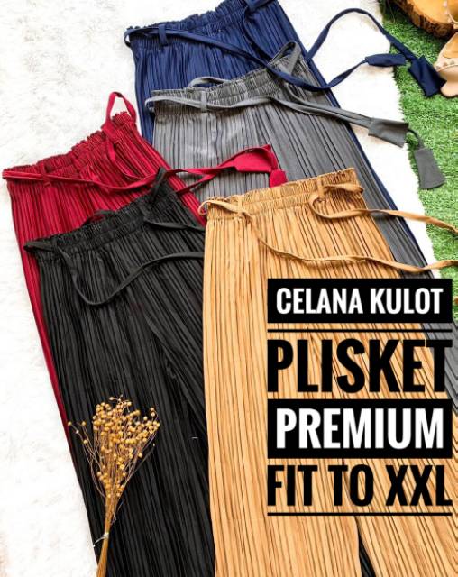 Kulot Lilac Plisket Premium Vazza Kulot Tali Celana Kulot Dewasa