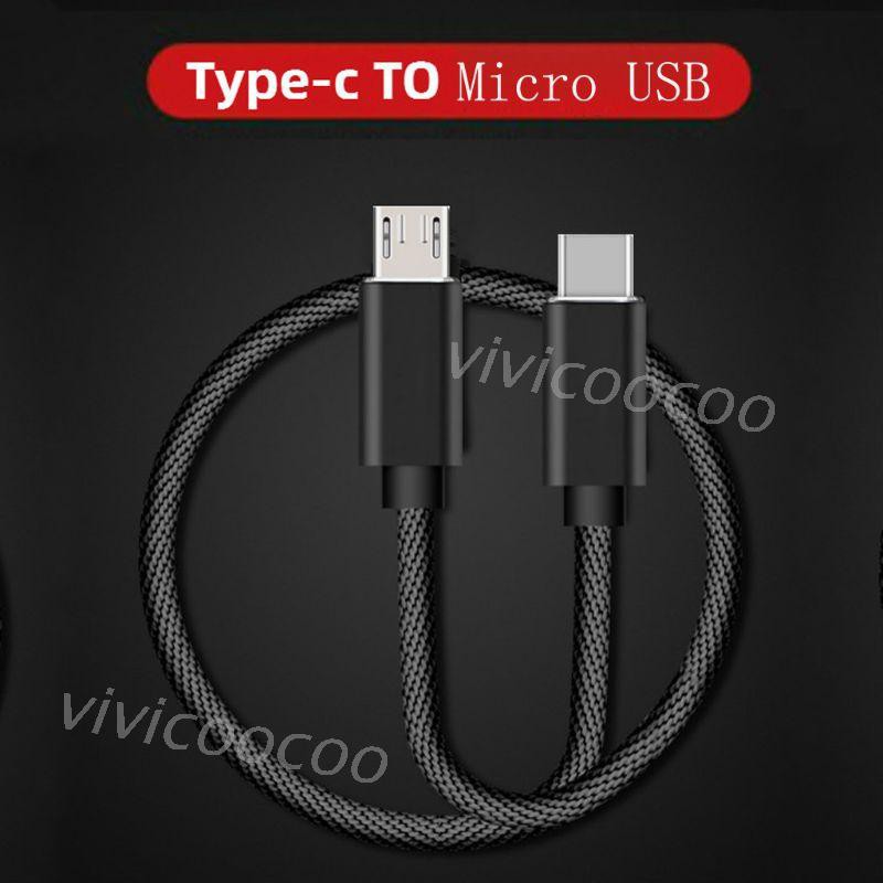 Vivi Kabel Data / Charger Otg Usb Tipe C Ke Micro Usb Male