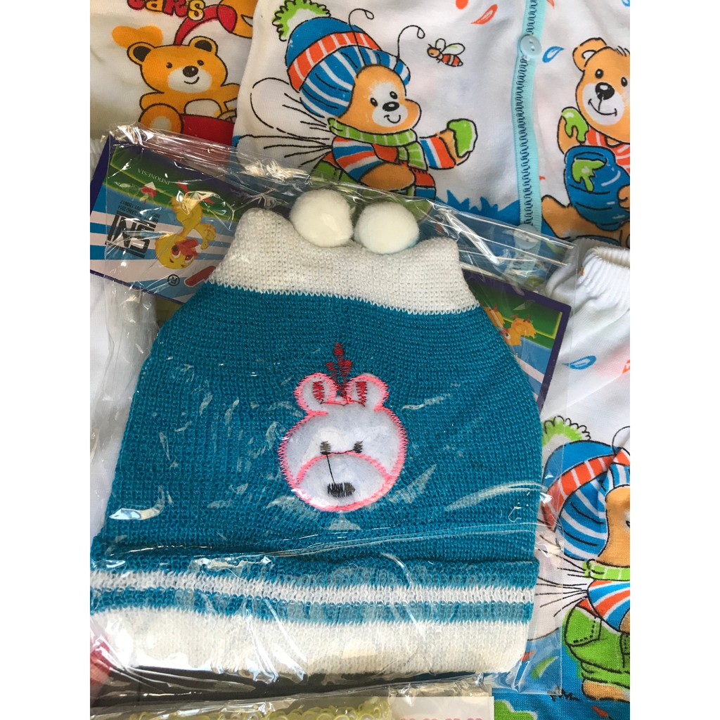 BAYIe - Paket Hemat Perlengkapan Baju Bayi Baru Lahir (New Born) Ekonomis dan Hemat PAKET TOPI