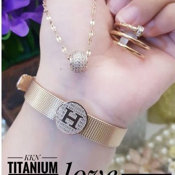 TiTanium set perhiasan wanita AG4