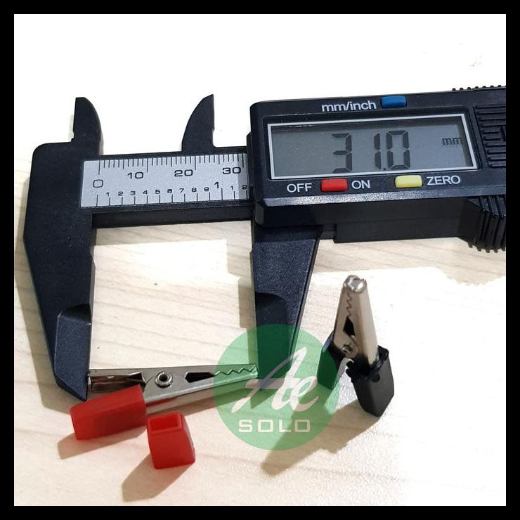 Capit Buaya Alligator Clip Tebal Pegangan Kotak Merah Hitam