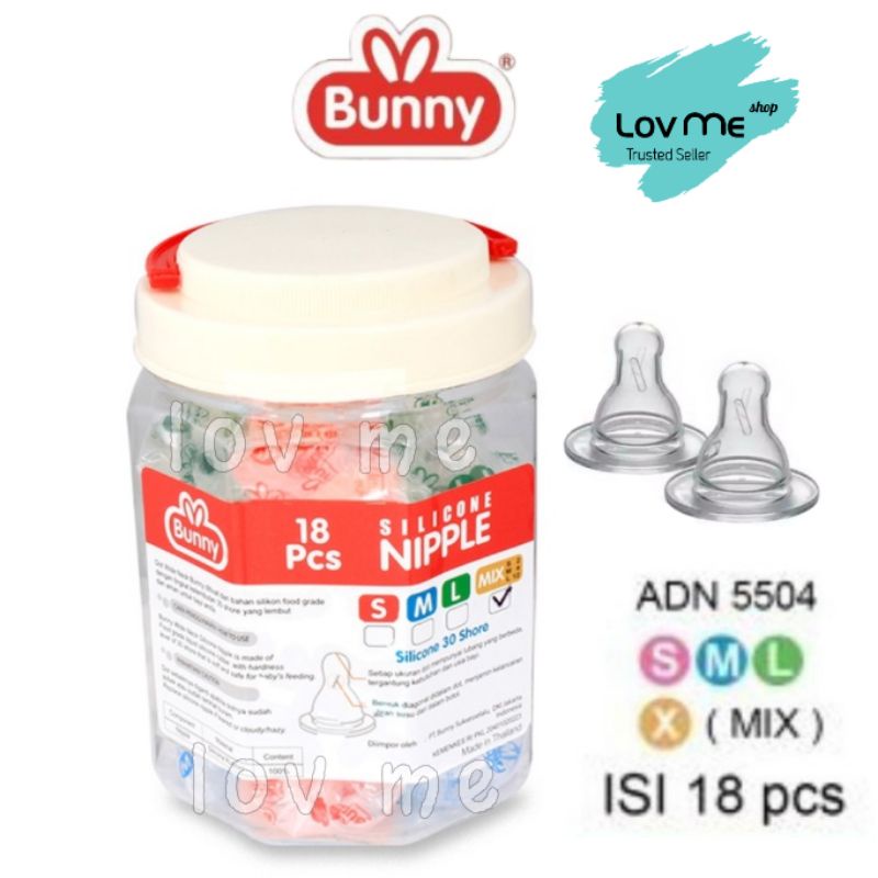 lov me❤️ Lusty Bunny Nipple Dot Reguler slim neck isi 18-Toples ADN5504