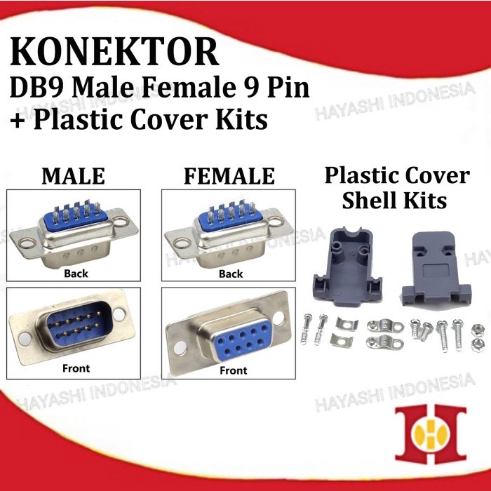 Konektor DB9 DB 9 Connector Male Female Socket Adapter RS232 Serial