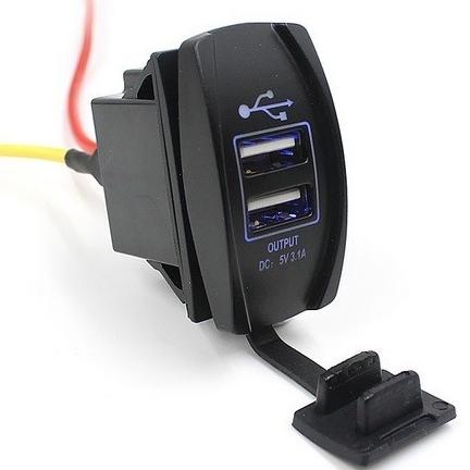 Charger Tanam Oem Mobil Dual Usb 2 Usb Fast Charging I Aes-0300