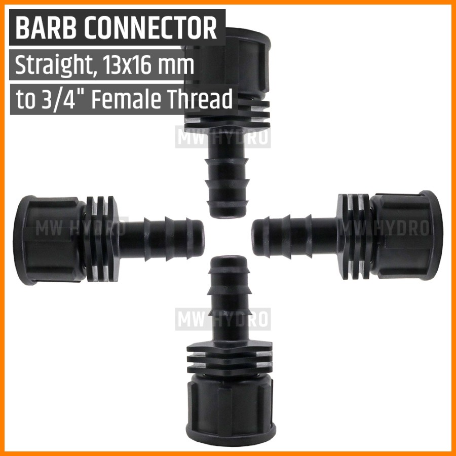 Female Connector 3/4 inch ke Selang PE 16 mm / 13 m