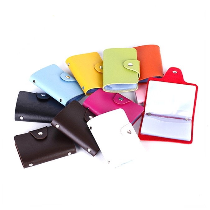 DOMPET KULIT KARTU NAMA SOUVENIR NAME CARD HOLDER ORGANIZER ISI 24