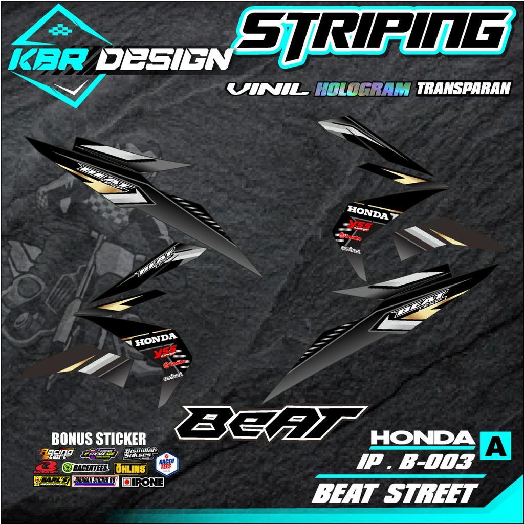 COD Stiker Striping BEAT STREET/ Sticker Variasi List Skotlet Motor Honda BEAT STREET/ KODE IP.B-003