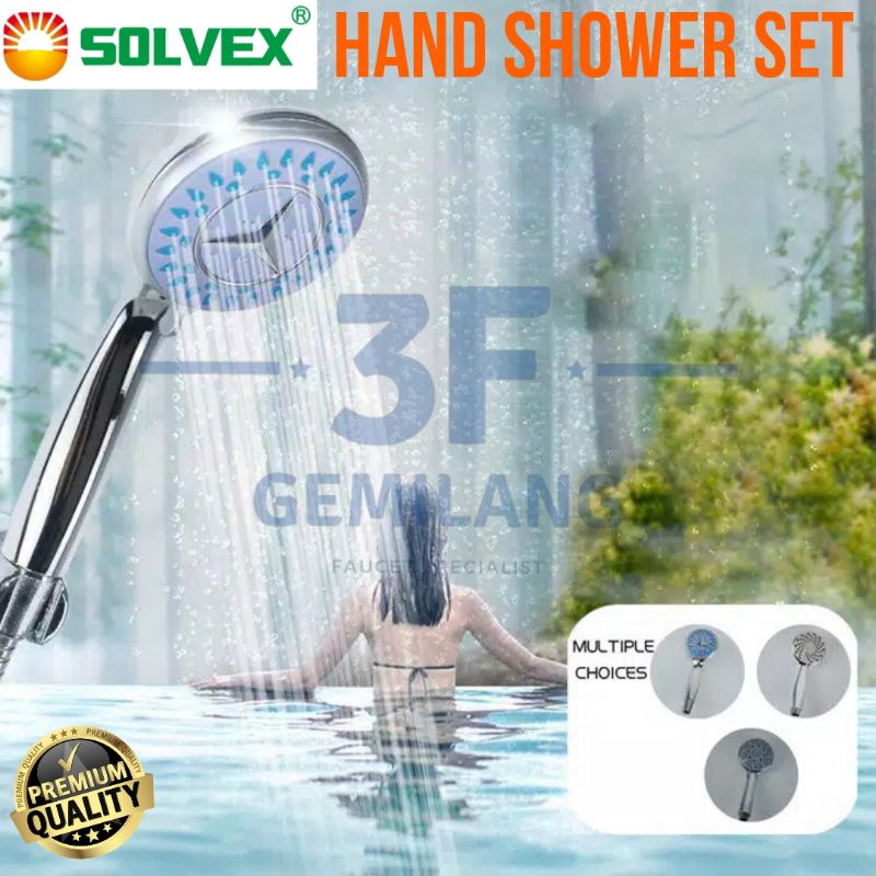 SOLVEX - HAND SHOWER SET MANDI WARNA CHROME HIGH QUALITY