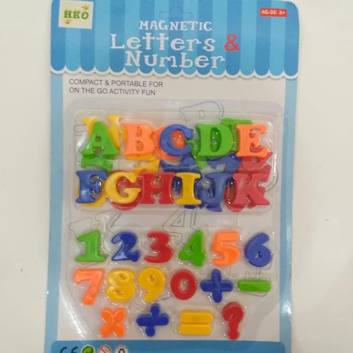 MAINAN HURUF DAN ANGKA MAGNET MAGNETIC ABC LETTER NUMBER QJ5562