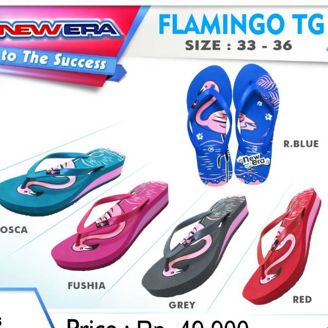 Sandal Flamingo new era ukuran tanggung dan besar