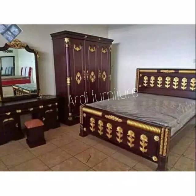 Set kamar divan dipan blok ukir,almari lemari ukir 3 pintu jati,meja rias jati ukiran jepara