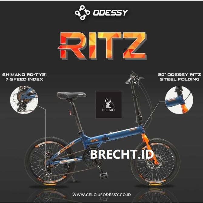 (Gosend/Grab) Sepeda Lipat Odessy Ritz 16"/20" inch 7speed
