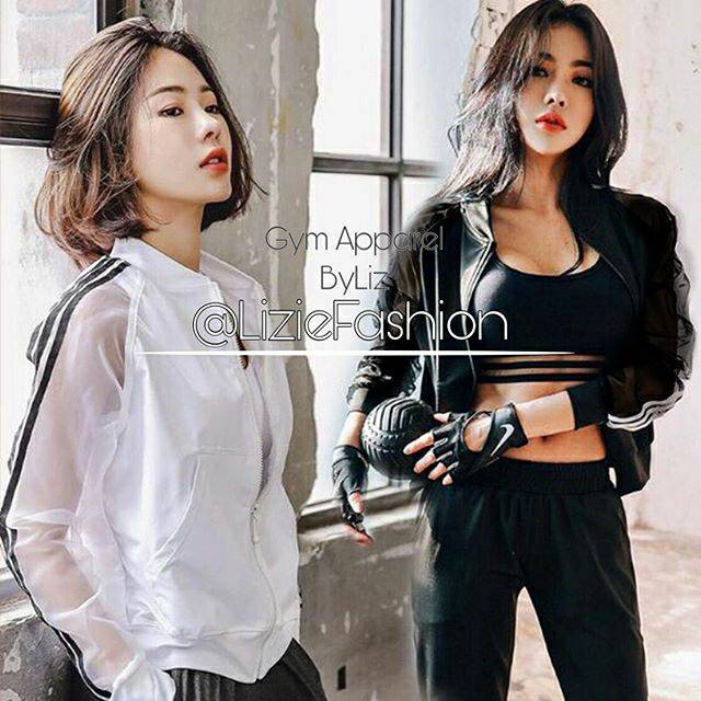 Jaket Running / Sporty Lenggan Transparan