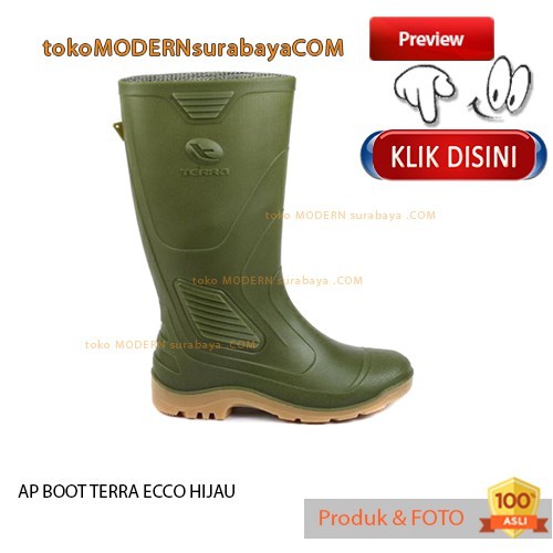 AP BOOTS TERRA ECCO HIJAU sepatu pria sepatu boot anti air karet