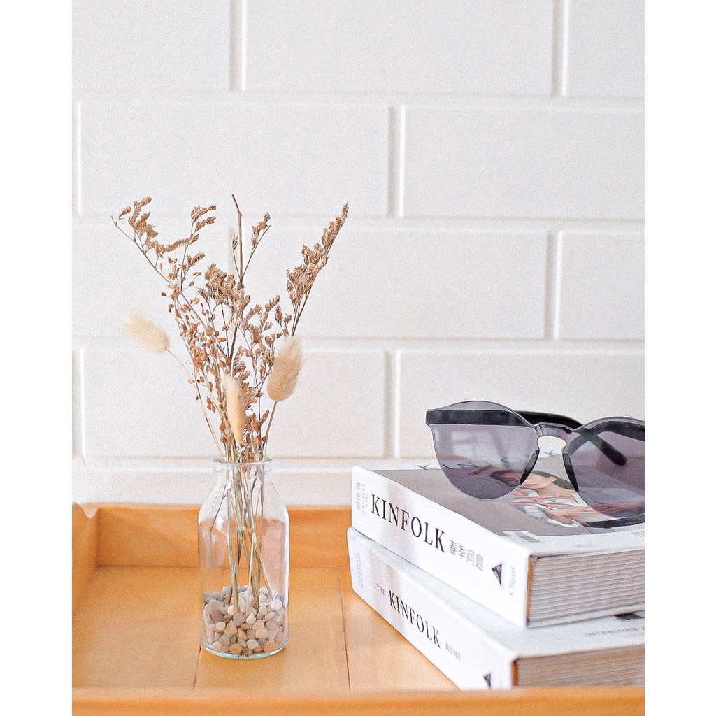 (KECIL) VAS BUNGA VINTAGE VAS AESTHETIC VAS BENING KACA ESTETIK BOTOL VAS NORDIC SCANDINAVIAN