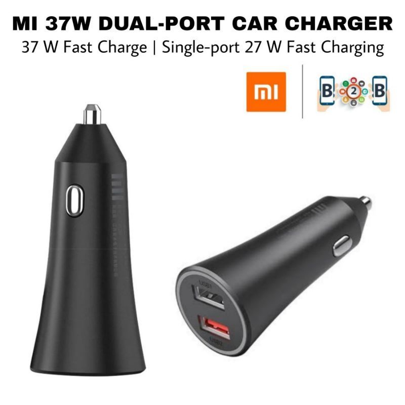 XIAOMI 37W DUAL PORT CAR CHARGER - Mi Car Fast Charging 37 W