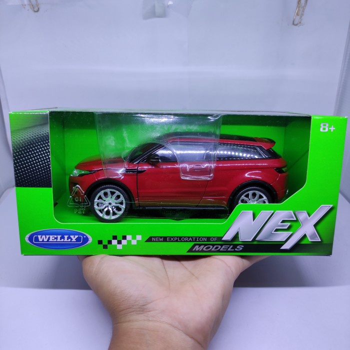 Diecast Miniatur Mobil Range Rover Evoque 1:24 Mainan Mobil Land Rover - Merah