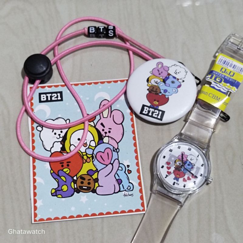 Kado spesial jam tangan BTS BT21 KPop / hadiah istimewah ulang tahun anak perempuan BTS bt21