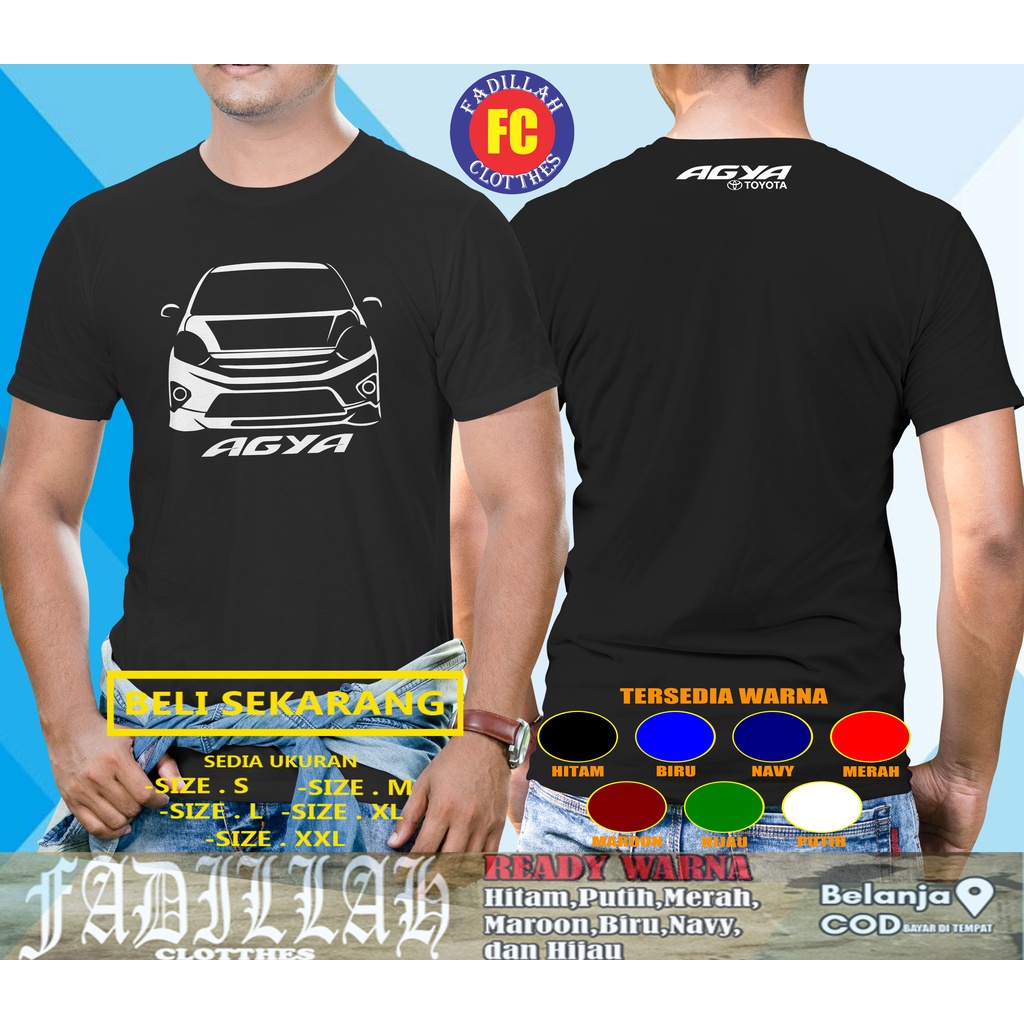 Kaos Mobil Toyota Agya Gen 1 Baju Otomotif