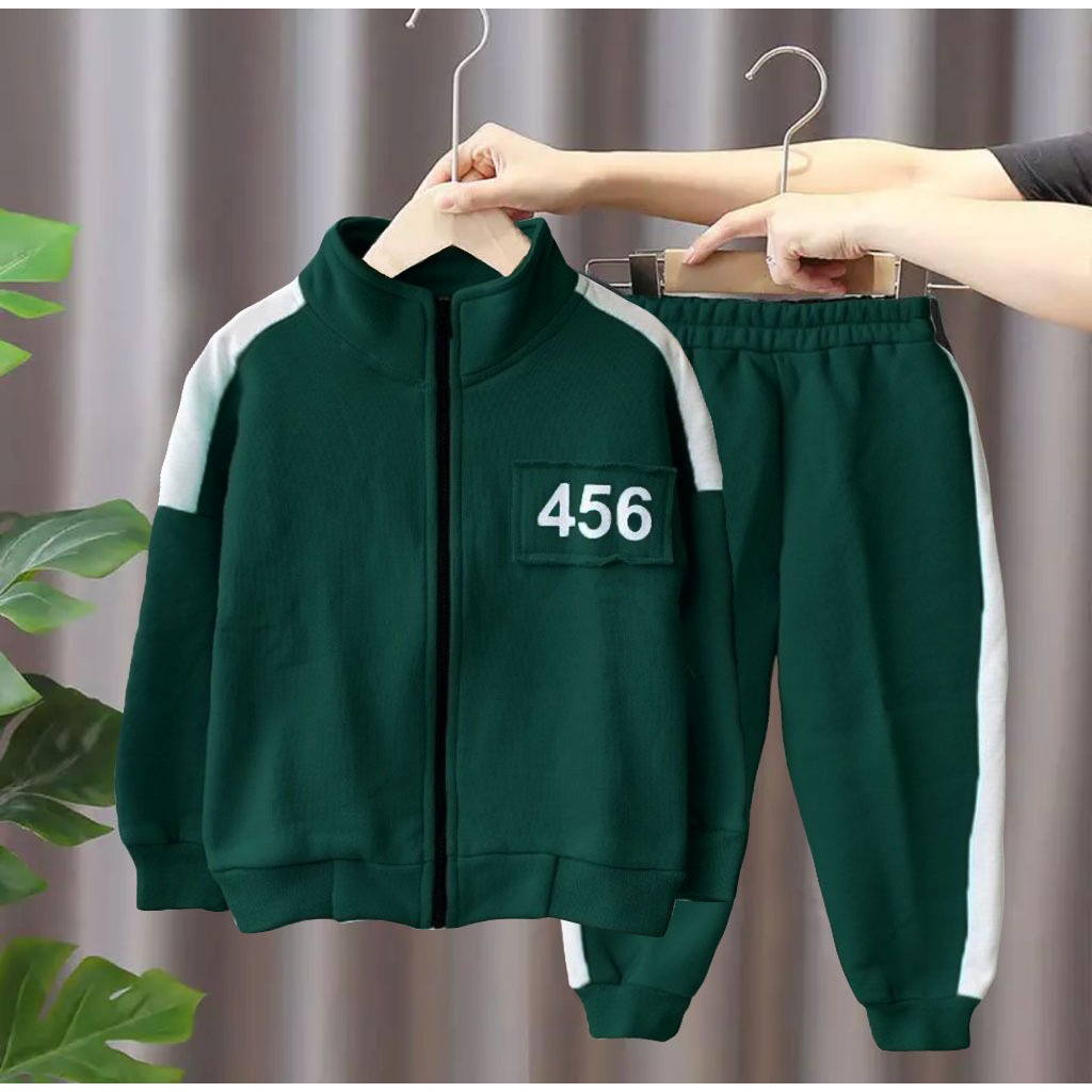 PROMO-SETELAN ANAK JAKET SQUID GAME JAKET ANAK JOGGER ANAK SETELAN TERVIRAL BAJU ANAK PAKAIAN ANAK TERLARIS