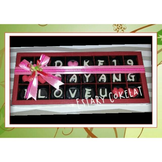 

Cokelat Sekat Ucapan Untuk Kado ( 3 Baris )