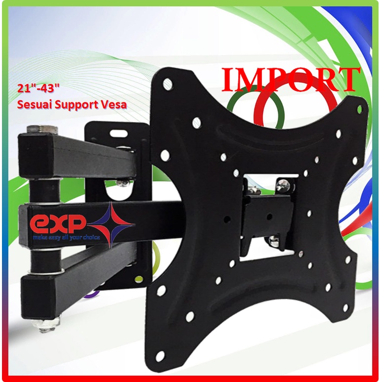 Bracket TV CHANGHONG 14 s/d 43 inch 6 ARAH FULL BESI SUPER KOKOH GARANSI 100% ORI