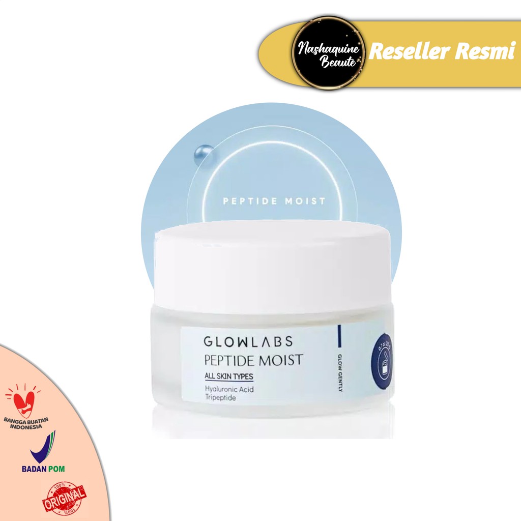 Glowlabs Peptide Moist 20gr ( Moisturizer for All Skin Type, Acne Prone Friendly)