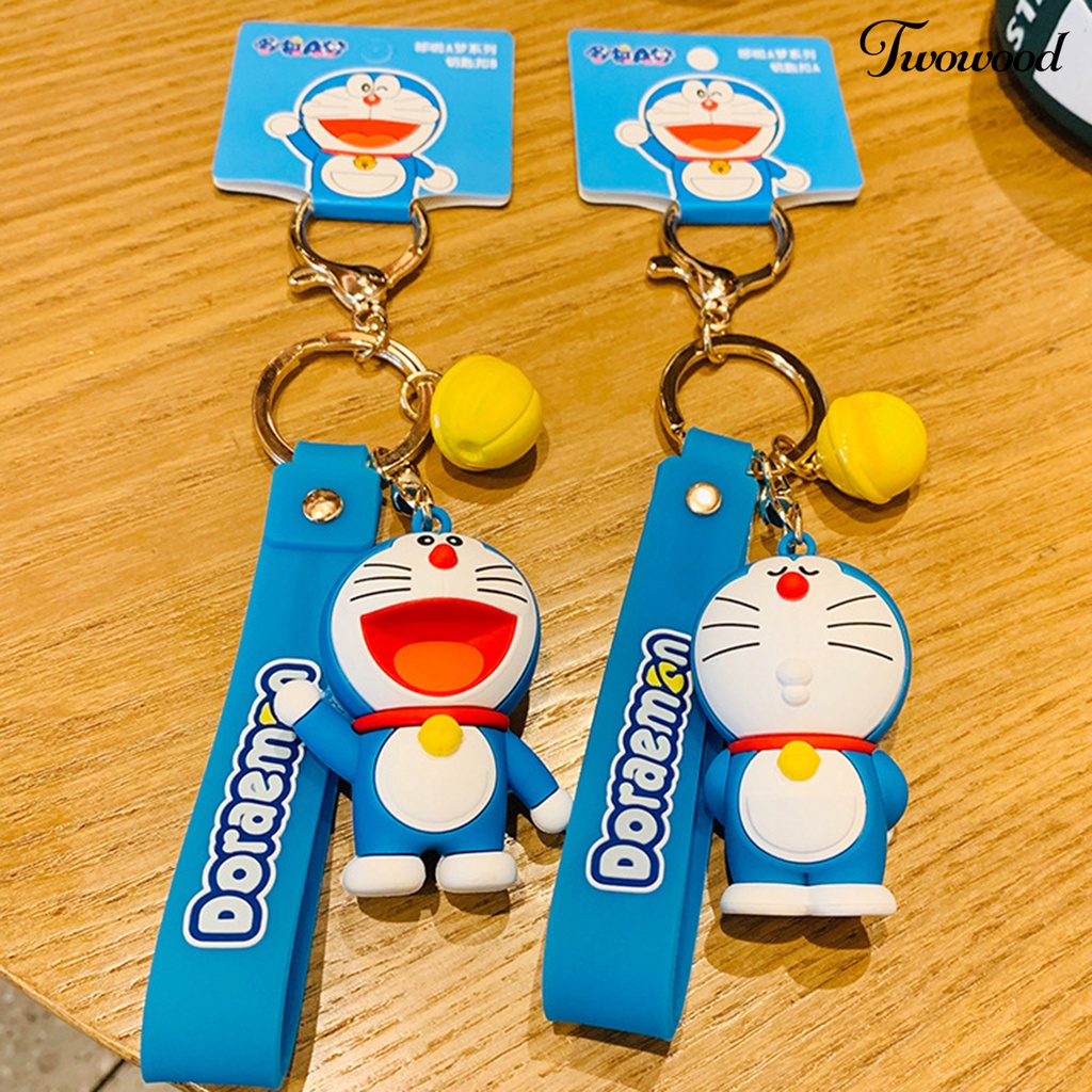 Twowood Gantungan Kunci Mobil / Tas Desain Karakter Kartun Doraemon 3D