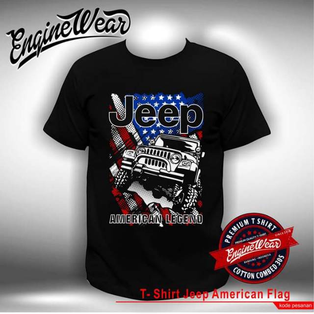 Kaos Jeep CJ7 rubicon JK Wrangler Land cruiser Offroad 4x4 4WD Hardtop Baju Tshirt Mobil otomotif  j