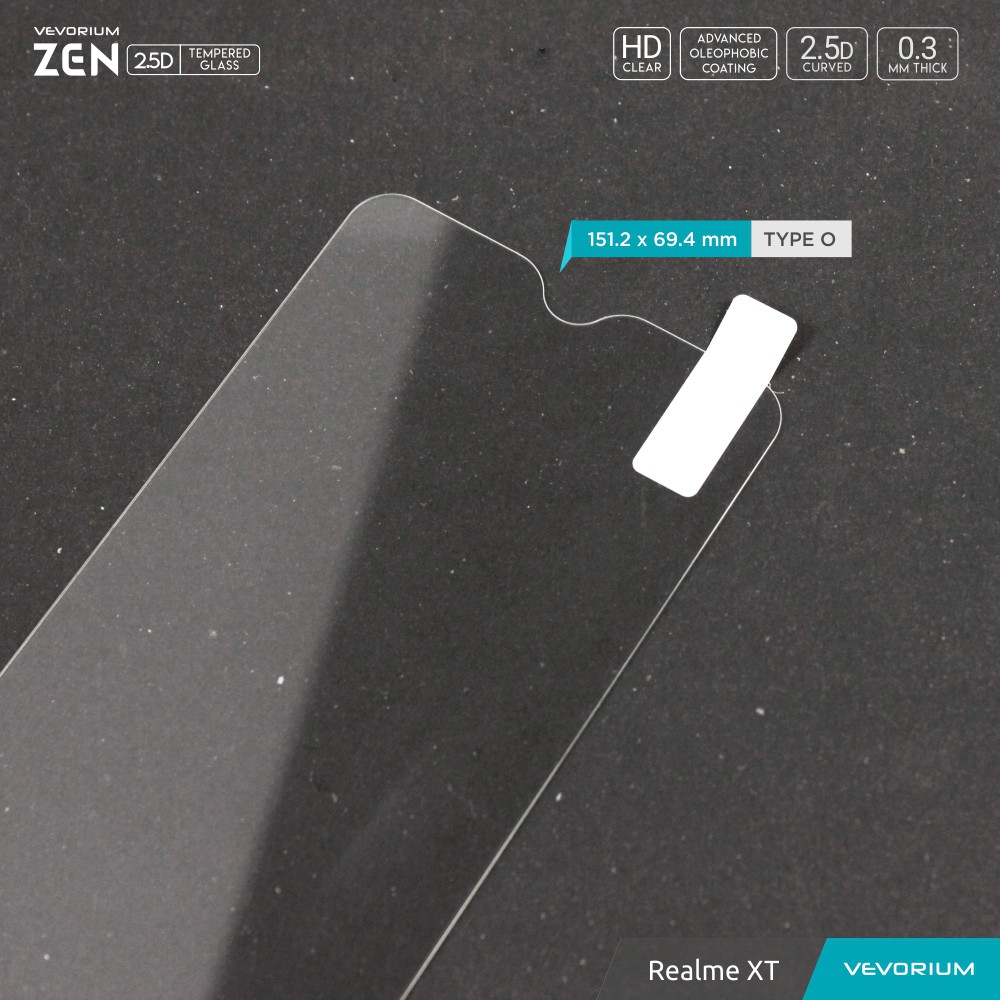 VEVORIUM ZEN 2.5D Clear Realme XT Tempered Glass Anti Gores Kaca Screen Guard