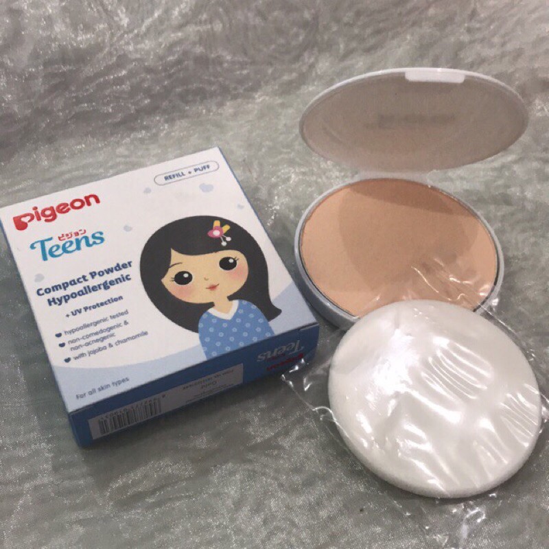 Pigeon Teens Squalane Compact Powder / Bedak Padat Hypoallergenic Pigeon/Bedak Padat Remaja TERMURAH