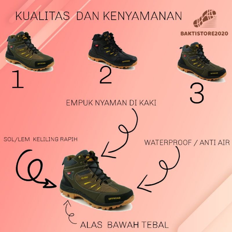 sepatu  pria safety boot  sneakers touring hiking outdoor original grade A Premium terbaru kekinian-1