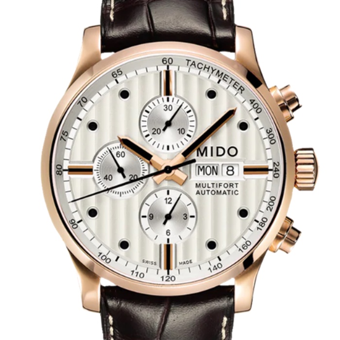 MIDO M005.614.36.031.00 Multifort Chronograph 44mm Stainless Steel Rose-Gold PVD Coating