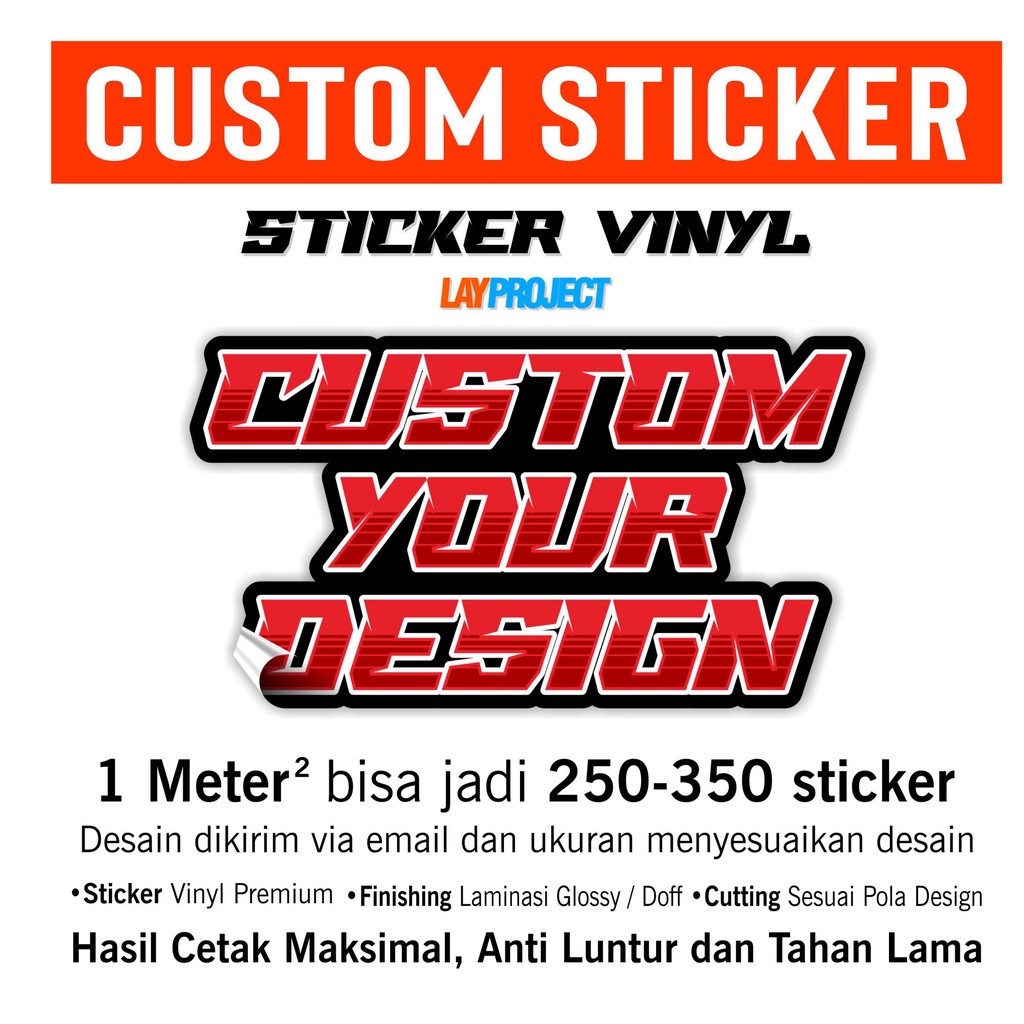 

Custom Sticker Vinyl Stiker Meteran Logo Toko Bengkel Komunitas Thailook LAY PROJECT