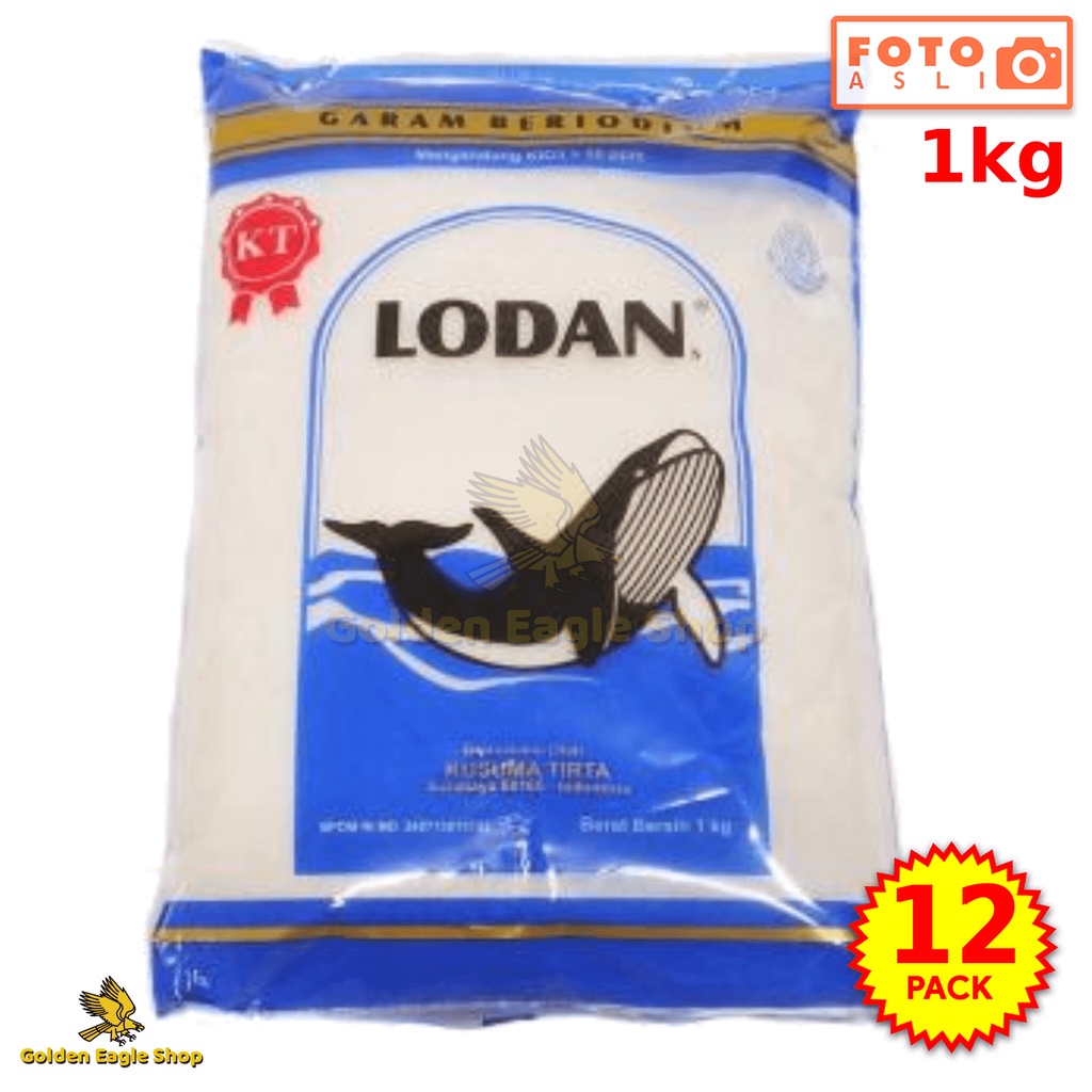 

[Isi 12 Pack] Garam Beriodium Lodan (12 Pack x 1000 gr) 1 Kg