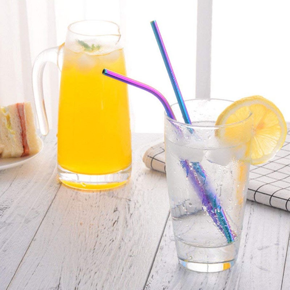 sedotan stainless steel straw lengkung