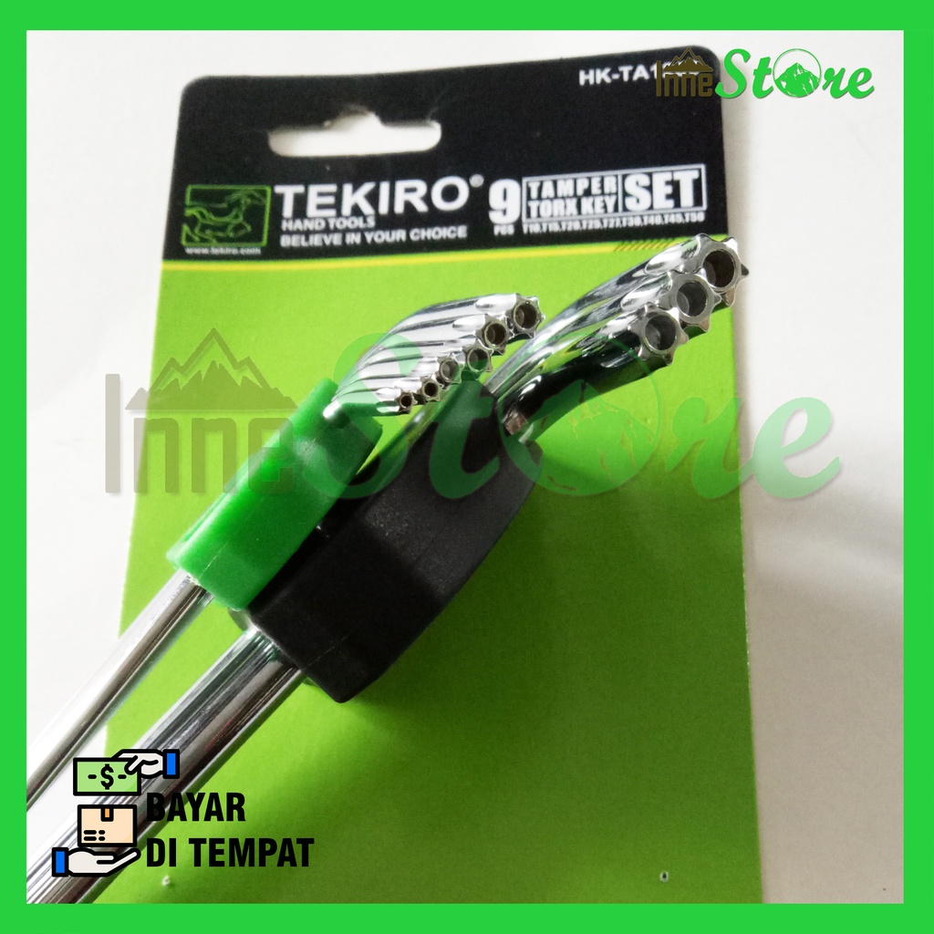 Kunci L Bintang Panjang Set Tekiro - Kunci L Bintang Set 9 Pcs Tekiro