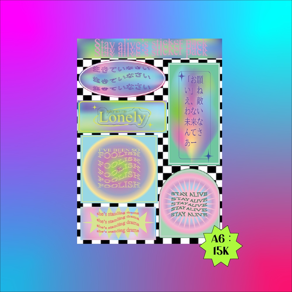 

stay alive sticker pack