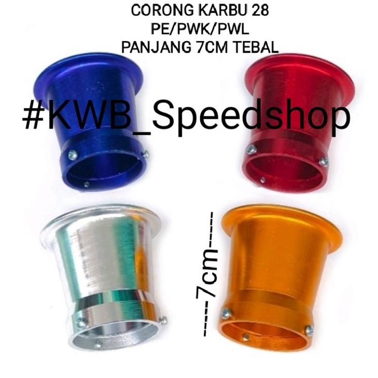 Velocity corong karbu pe 28 pwl 28 pwk 28 ukuran panjang 7cm full cnc