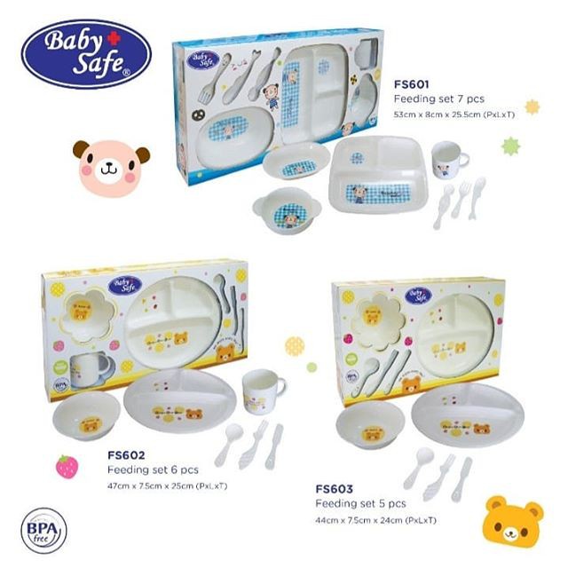 Baby Safe Feeding Set | Set Perlengkapan Makan Anak