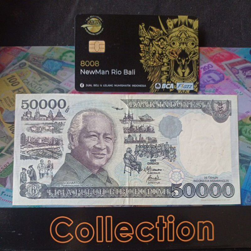 UANG KERTAS KUNO 50000 SERI SOEHARTO th 1995