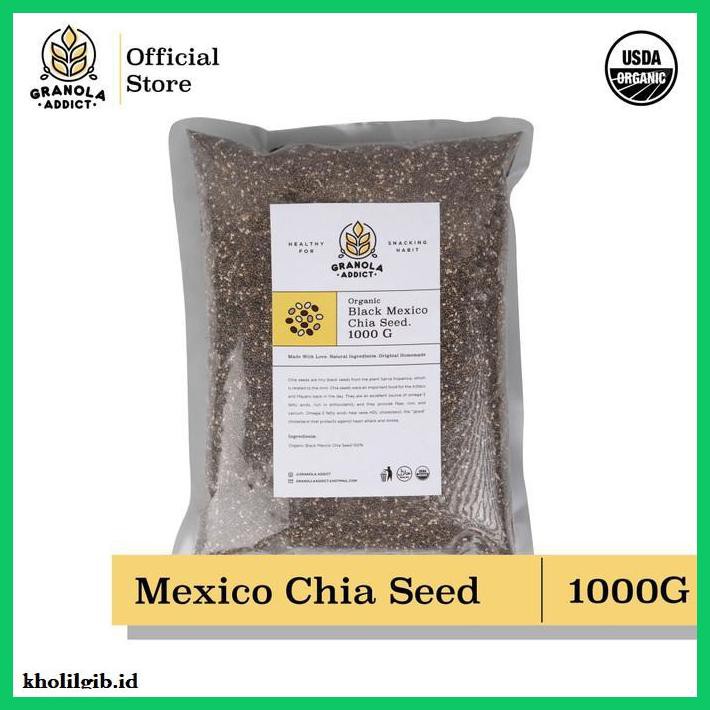 

Makanan-Kering- Black Chia Seed Mexico Organic / Organik 1Kg - Granola Addict Ingredi -Aneka.