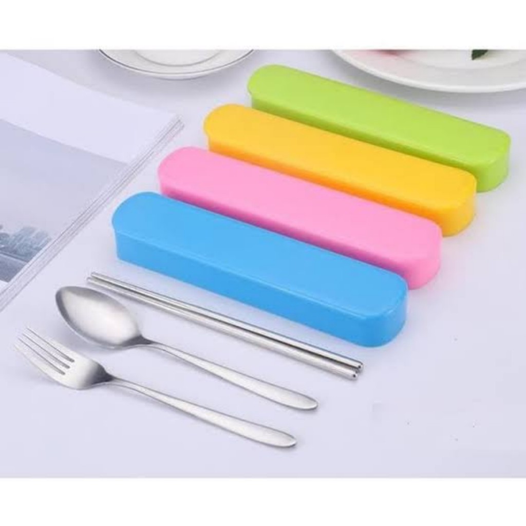 Set sendok Garpu Sumpit Alat Makan Stainless Steel Food Grade