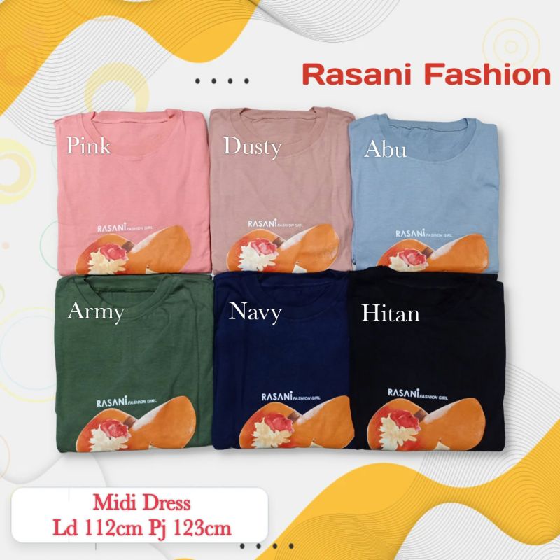 MIDI DRESS COMBED ORI RASANI FASHION OOTD STYLE WANITA MODERN MASAKINI