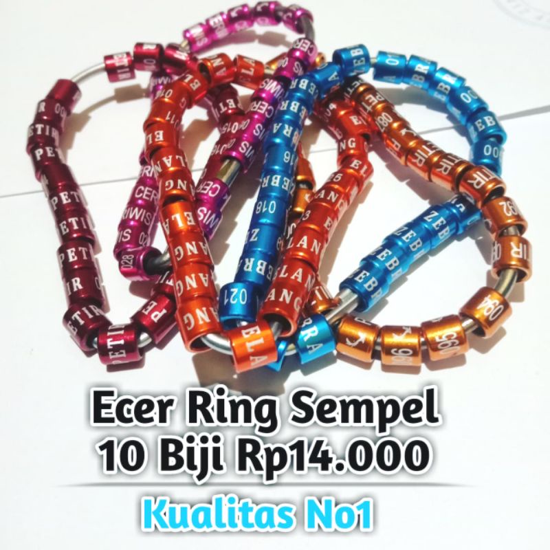 10 BIJI RING POLOS /RING PERKUTUT RING BURUNG SEMPEL/RING MURAI BATU/KENARI/CIBLEK/LOVE BIRD/BURUNG 
