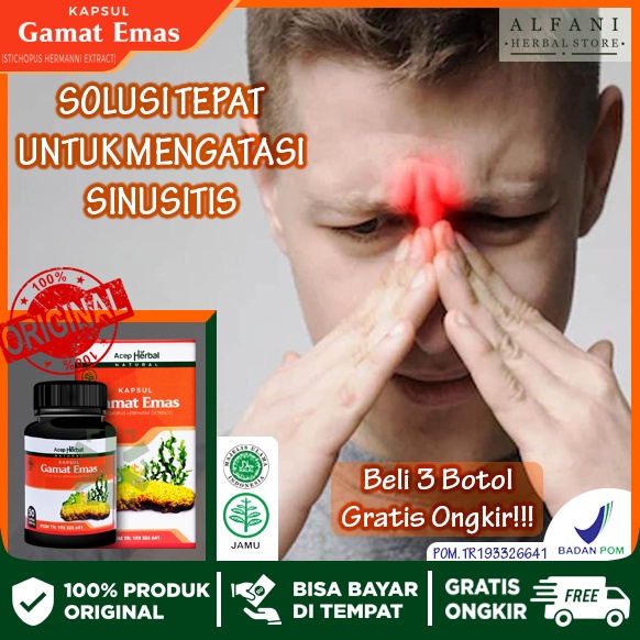 Jual Obat Herbal Alami Untuk Sinusitis, Radang Sinus, Hidung kemerahan