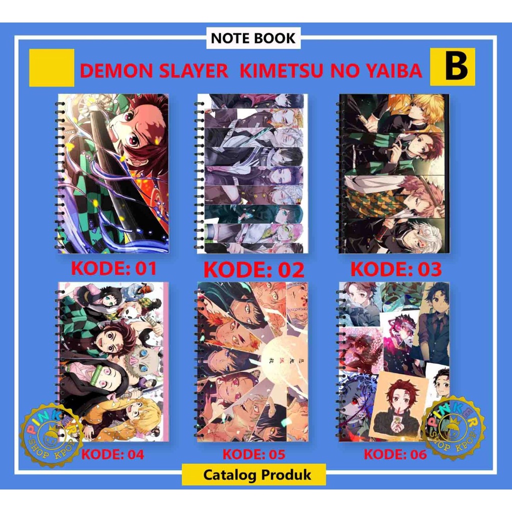 

Note/Notebook ANIME DEMON SLAYER KIMETSU NO YAIBA SERI B A6 ISI 50 LEMBAR BUKU/NOTES