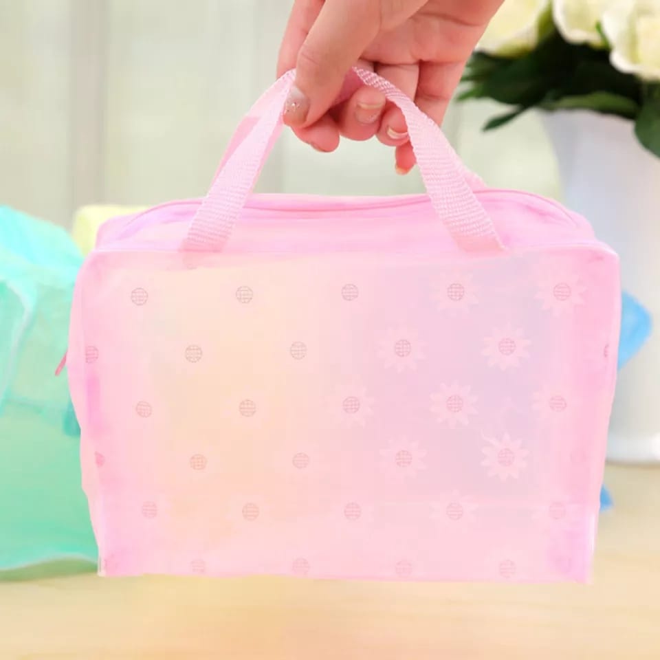 Tas Kosmetik Transparan Murah Waterproof Make Up Cosmetic Bag Storage