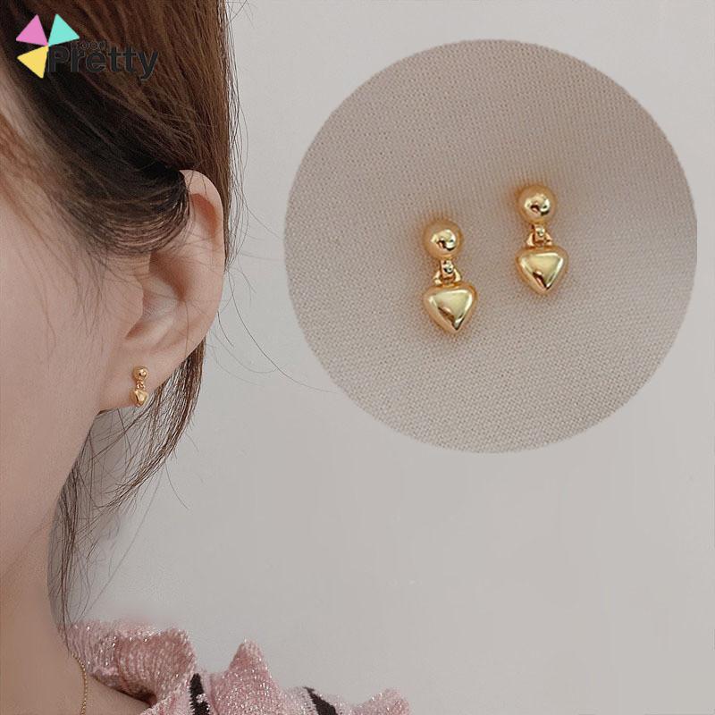 Anting Cinta Kecil Tetesan Air Kecil Berbentuk Hati Desain Niche Anting Sederhana Kelas Atas - PD