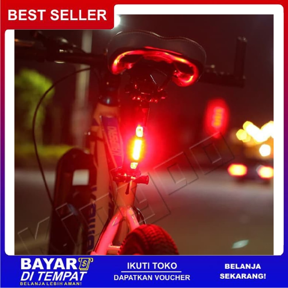 Lampu Belakang Sepeda LED Tail Light Rechargeable Micro USB FF